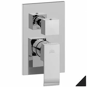 Смеситель для душа Paffoni ELLE встраиваемый, на 2 выхода, черный матовый (EL018NO/M)