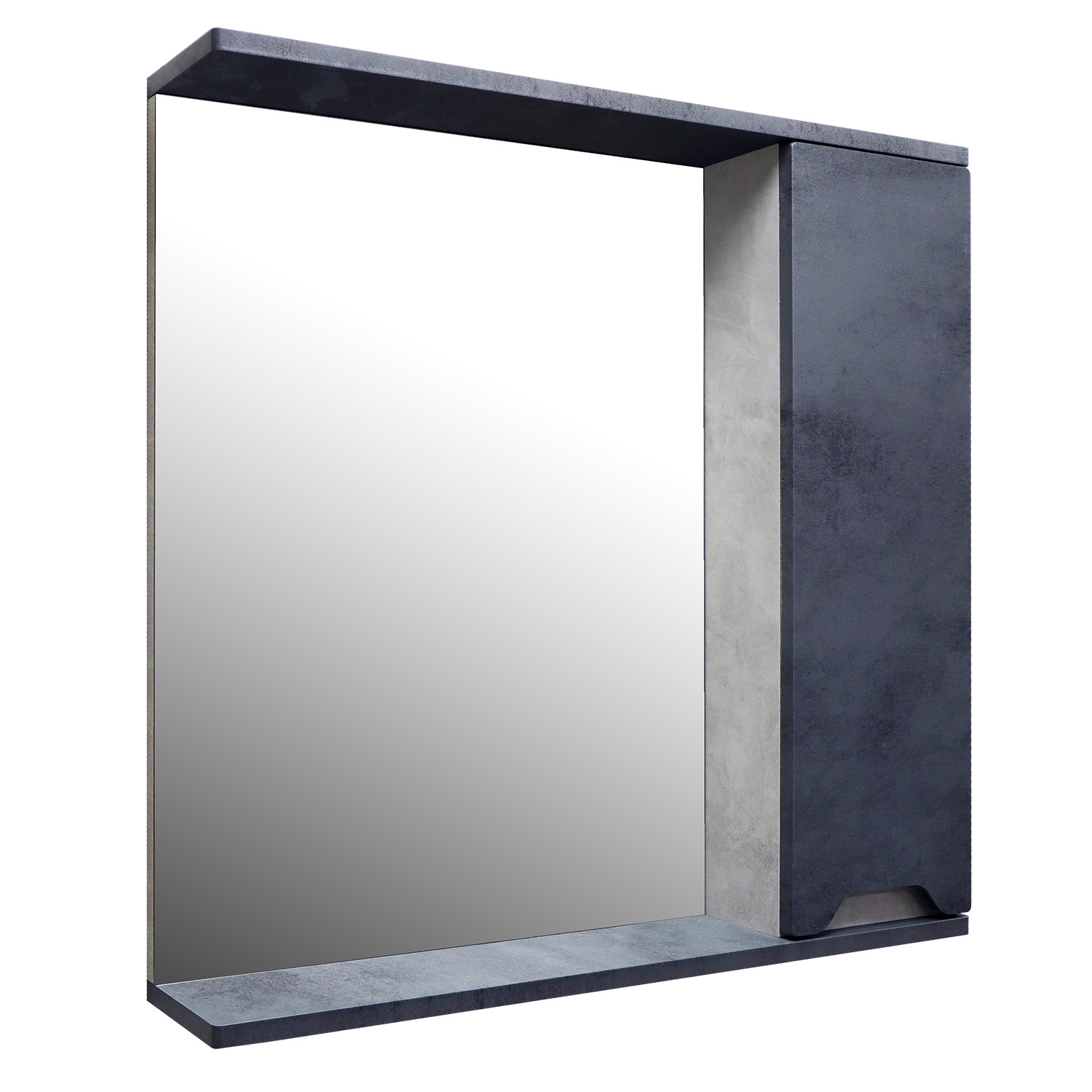 Зеркало-шкаф Loranto Florena 70 700х135х600 правый, темный бетон (CS00090037)