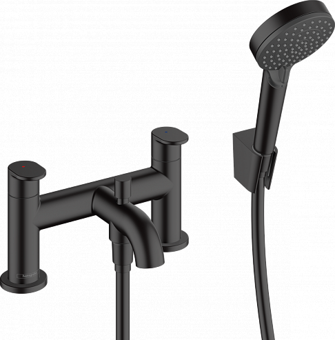 Смеситель на борт ванны Hansgrohe Vernis Blend, матовый чёрный (71461670)