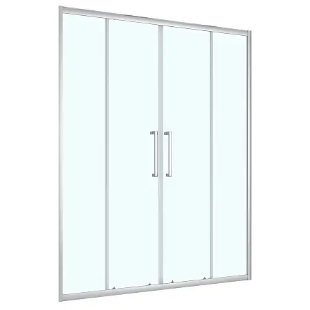 Душевая дверь Loranto 170x190 раздвижная, прозрачное стекло 6 мм, профиль хром (CS-AB04C-170)