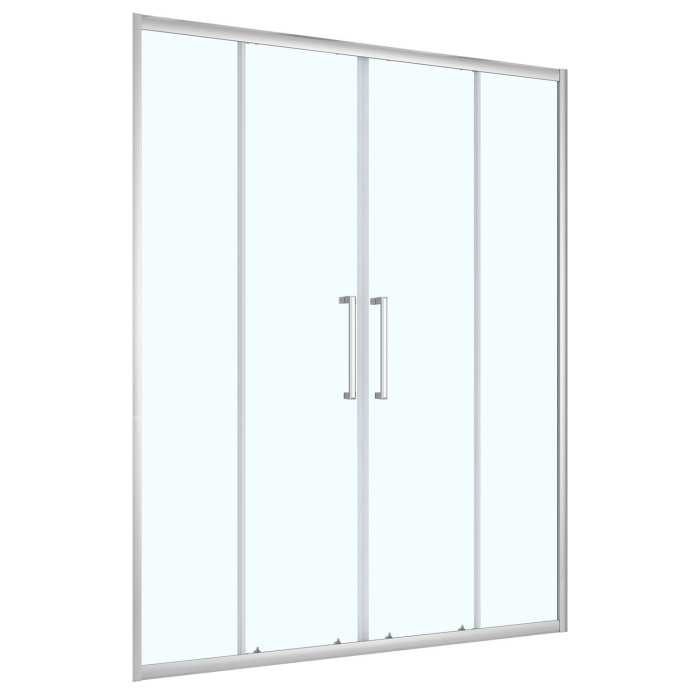 Душевая дверь Loranto 170x190 раздвижная, прозрачное стекло 6 мм, профиль хром (CS-AB04C-170)