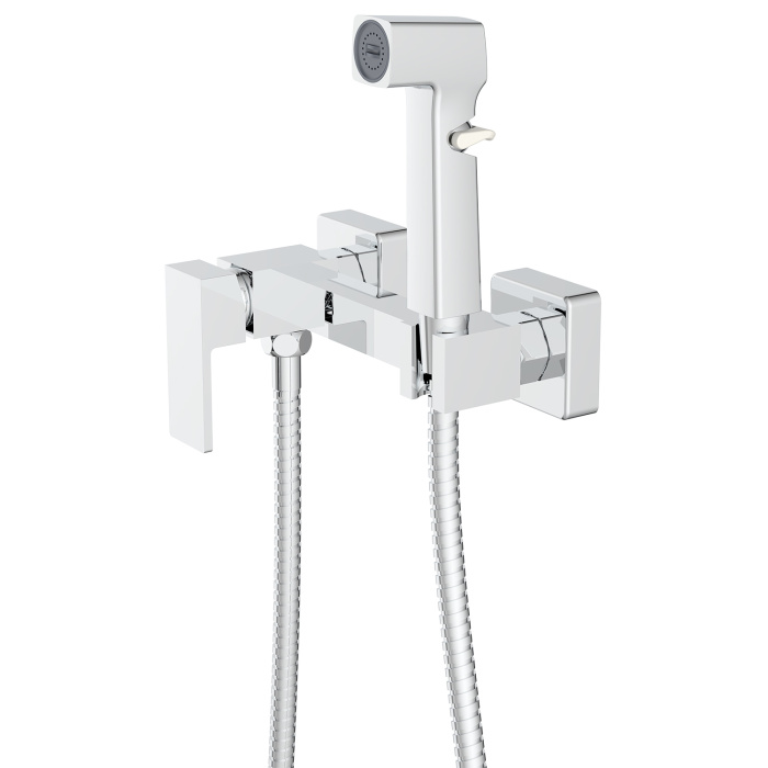 Гигиенический душ Azario Seyne со смесителем, керамический картридж, шланг 150 см, хром (AZ-KFX05)