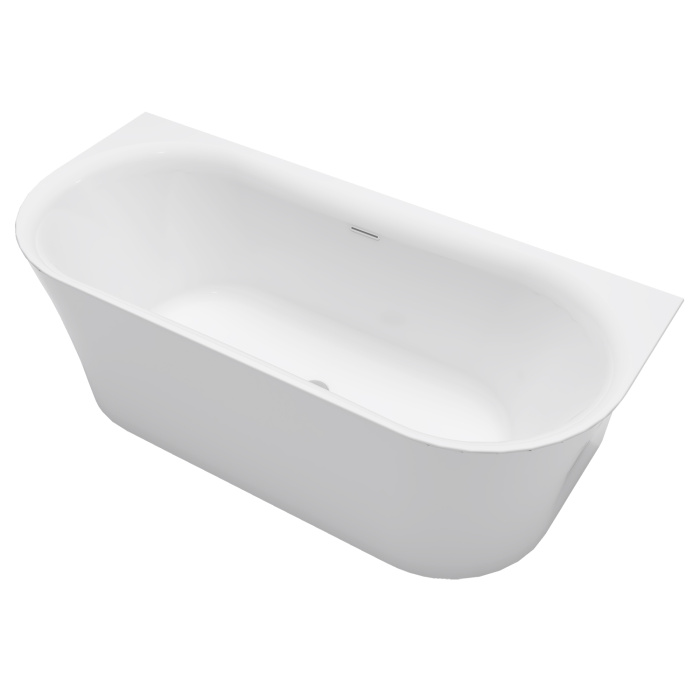 Ванна акриловая Azario ENGELS 1800x750x580 пристенная, в комплекте с сифоном и металлической рамой (ENG18075)