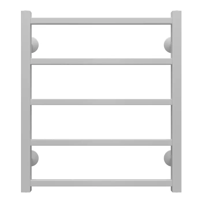 Полотенцесушитель водяной AZARIO ANCONA 500/600 квадрат, 5 секций, нижнее/диагональное подключение, 1/2", белый (AZ83876W)