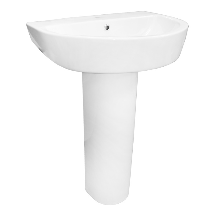 Раковина с пьедесталом Creo Ceramique RENNES 600х455х855 керамика, белый глянцевый (RE3000+RE3010) Раковина с пьедесталом Creo Ceramique RENNES 600х455х855 керамика, белый глянцевый (RE3000+RE3010)