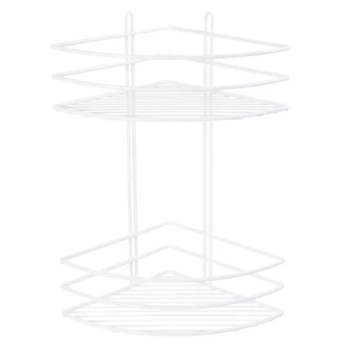 Полка корзина Fixsen двухэтажная, угловая, белая (FX-710W-2)