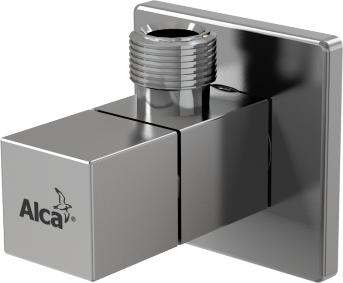 Угловой вентиль Alca Plast 1/2" × 3/8", квадратный, хром (ARV002)