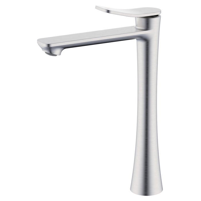 Cмеситель для раковины-чаши Azario Escaro высокий, керамический картридж, сатин (AZ-K9074BN)