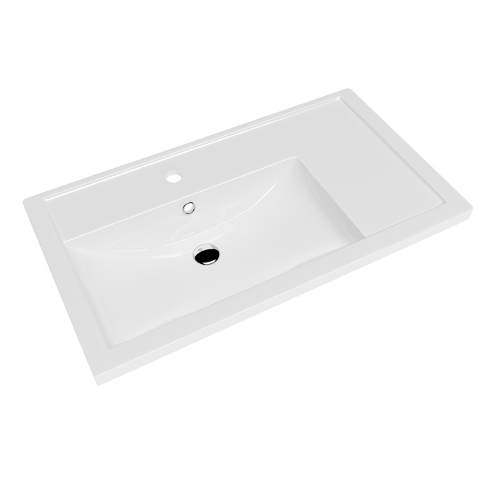 Раковина мебельная Kirovit Фостер 800 П правосторонняя, белый (CS00094127)