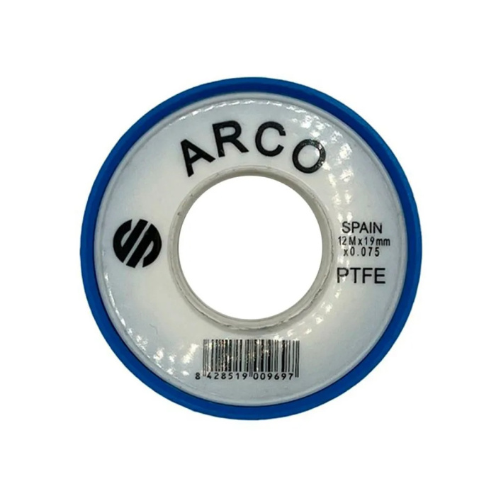 Лента ФУМ ARCO 19х0,075 тефлоновая, 12 метров, белый (05302)