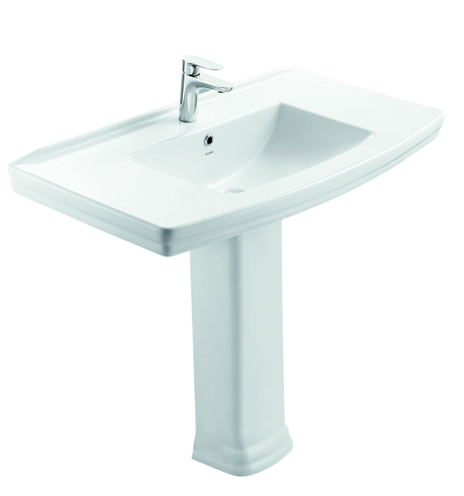 Раковина Creo Ceramique ORLEANS 800х545х870, на одной ножке, белая (OR3100+OR3110) Раковина Creo Ceramique ORLEANS 800х545х870, на одной ножке, белая (OR3100+OR3110)