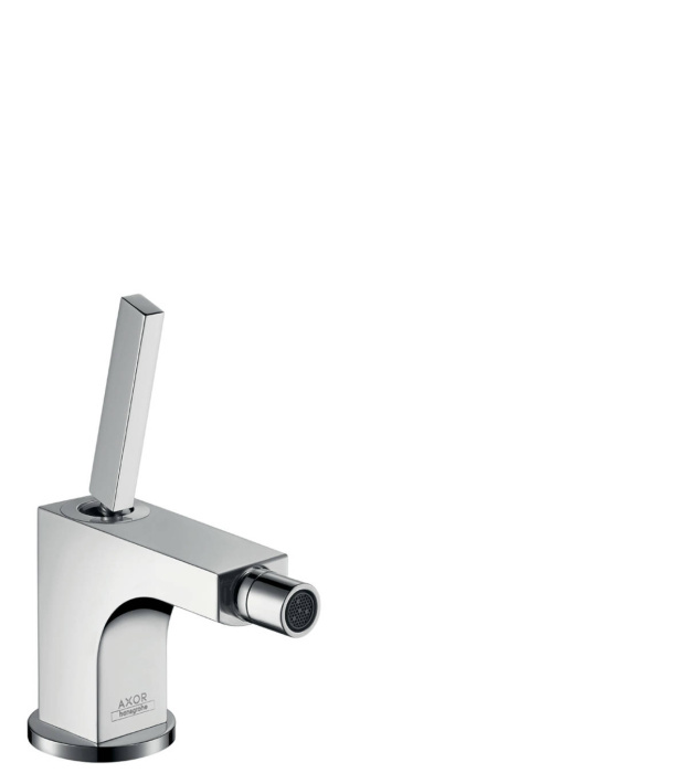 Смеситель для биде Axor Citterio 90, однорычажный, со сливным гарнитуром, хром (39210000)