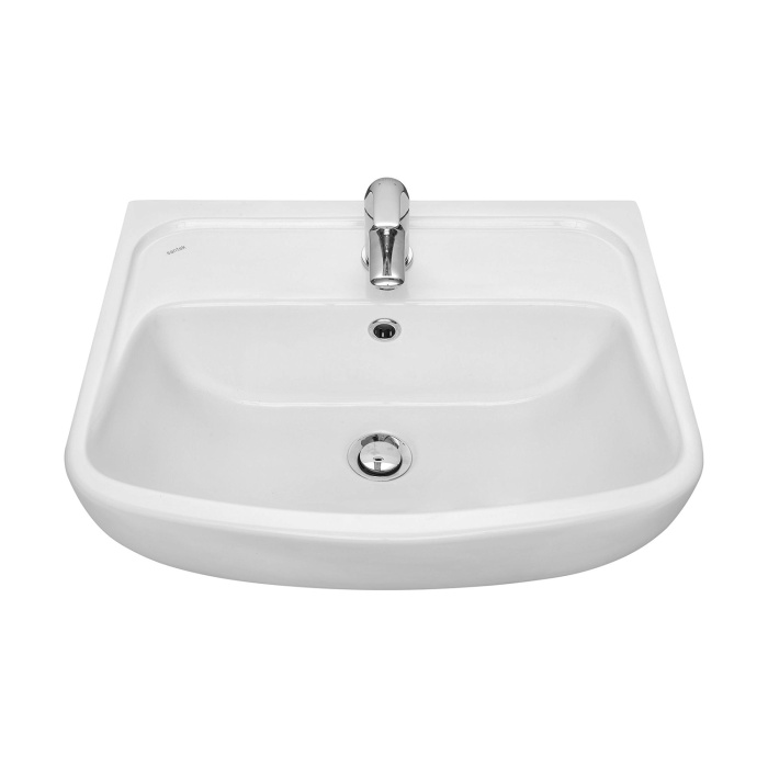 Раковина подвесная Santek  "Лонги-60" 600х420х195 фарфор, 1 отверстие под смеситель, белая (1.WH50.1.756)