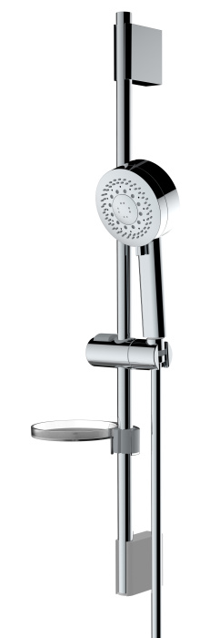 Душевой гарнитур Bossini KIRA: ручной душ 3 режима, душевая штанга, мыльница, шланг Cromolux 200 см, хром (DE60222.030) Душевой гарнитур Bossini KIRA: ручной душ 3 режима, душевая штанга, мыльница, шланг Cromolux 200 см, хром (DE60222.030)