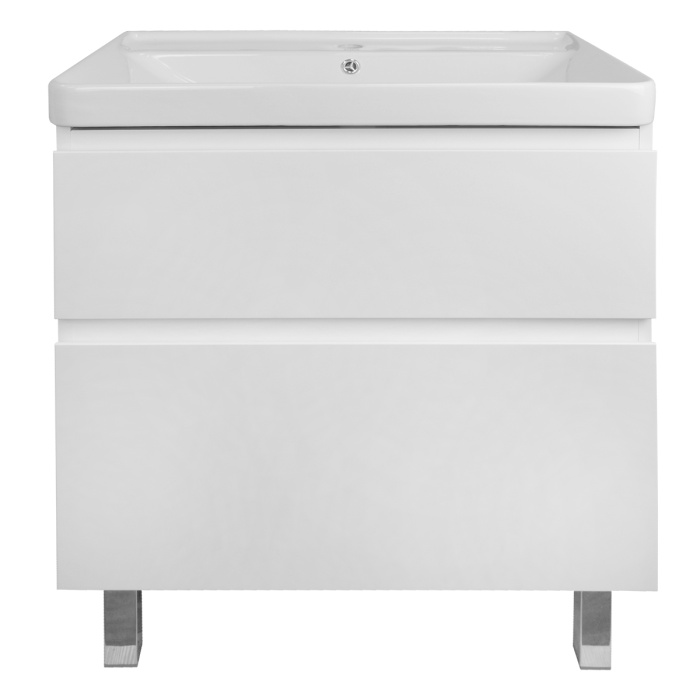 Комплект Тумба Azario Мила 70Н 720х475х850 напольная, с раковиной Monte 70, белая (CS00085831)
