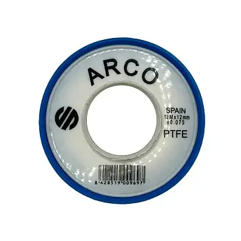 Лента ФУМ ARCO 12х0,075 тефлоновая, 12 метров, белый (05301)