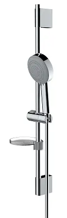Душевой гарнитур Bossini DINAMICA/3: ручной душ 3 режима, душевая штанга, мыльница, шланг Cromolux 200 см, хром (DE60202.030) Душевой гарнитур Bossini DINAMICA/3: ручной душ 3 режима, душевая штанга, мыльница, шланг Cromolux 200 см, хром (DE60202.030)