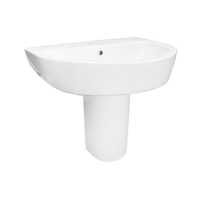 Раковина с полупьедесталом Creo Ceramique RENNES 600х455х500 керамика, белый глянцевый (RE3000+RE3050) Раковина с полупьедесталом Creo Ceramique RENNES 600х455х500 керамика, белый глянцевый (RE3000+RE3050)