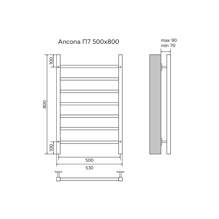 ANCONA  500х800  водяной 7 кв ANCONA  500х800  водяной 7 кв