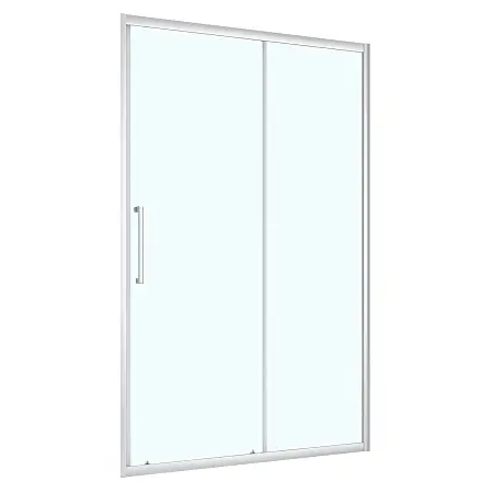 Душевая дверь Loranto 100x190 раздвижная, универсальная, прозрачное стекло 6 мм, профиль хром (CS-AB03C-100)