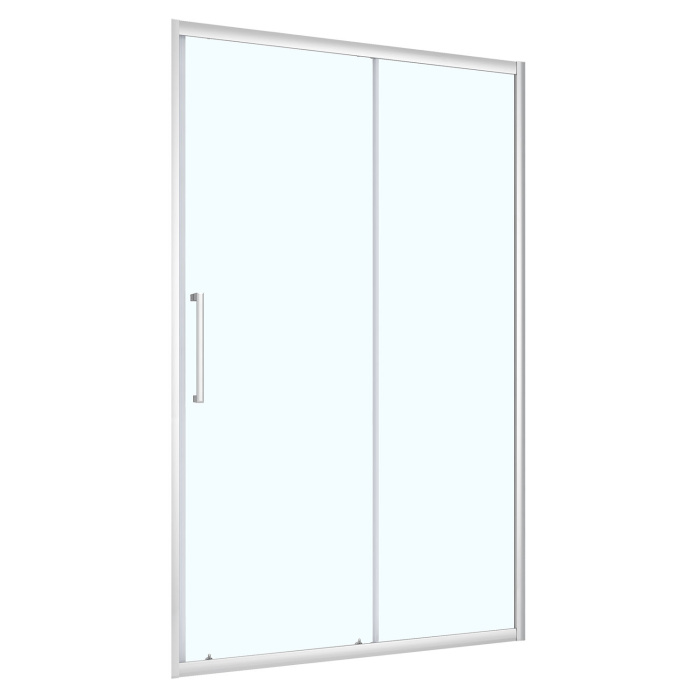 Душевая дверь Loranto 110x190 раздвижная, универсальная, прозрачное стекло 6 мм, профиль хром (CS-AB03C-110)