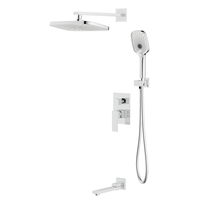  Душевая система Azario Reusa встраиваемая, с изливом, хром (AZ-K7367)