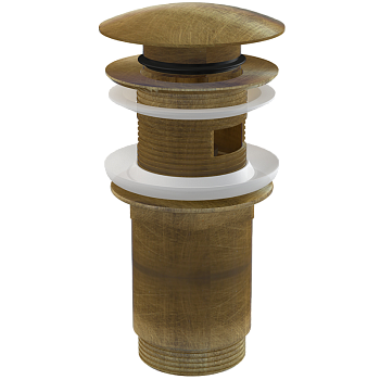 Донный клапан для раковины Alcadrain click/clack 5/4", ANTIC, с большой заглушкой, бронза (A392-ANTIC) Донный клапан для раковины Alcadrain click/clack 5/4", ANTIC, с большой заглушкой, бронза (A392-ANTIC)