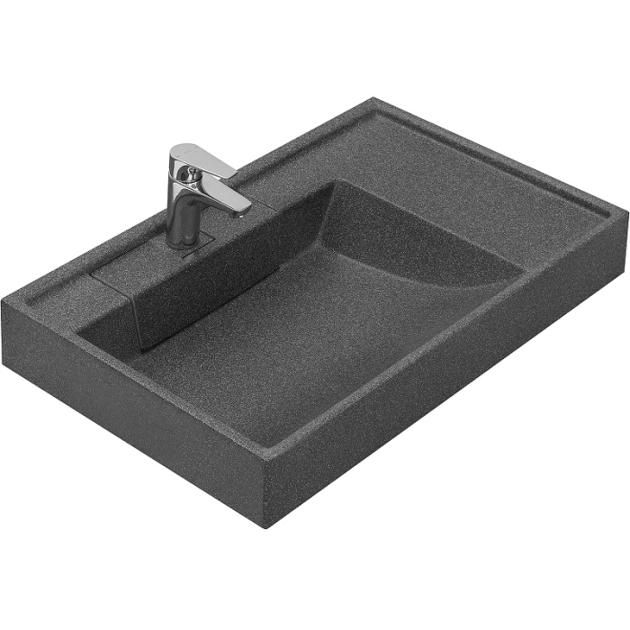 Раковина Aquaton Рейн 80 L на стиральную машину, графит (1A72113KRW210) Раковина Aquaton Рейн 80 L на стиральную машину, графит (1A72113KRW210)