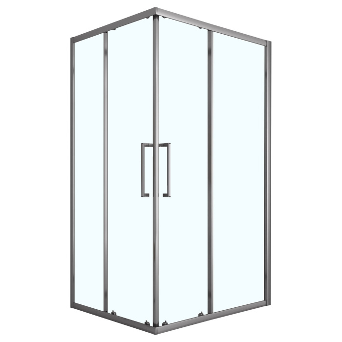 Душевое ограждение Loranto 120x80x190 раздвижная дверь, универсальная, прозрачное стекло 6 мм, профиль серый матовый (CS-AB01GG-128)