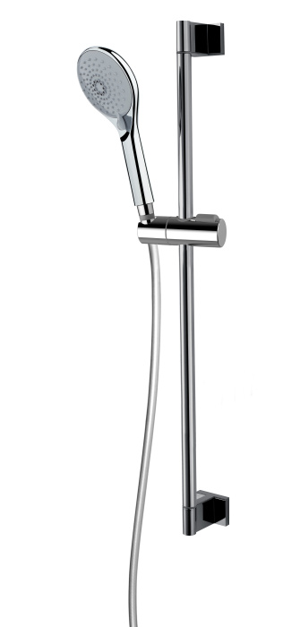 Душевой гарнитур Bossini SINCRONIA: ручной душ 3 режима, душевая штанга, шланг Cromolux 200 см, хром (DE8008U.030) Душевой гарнитур Bossini SINCRONIA: ручной душ 3 режима, душевая штанга, шланг Cromolux 200 см, хром (DE8008U.030)