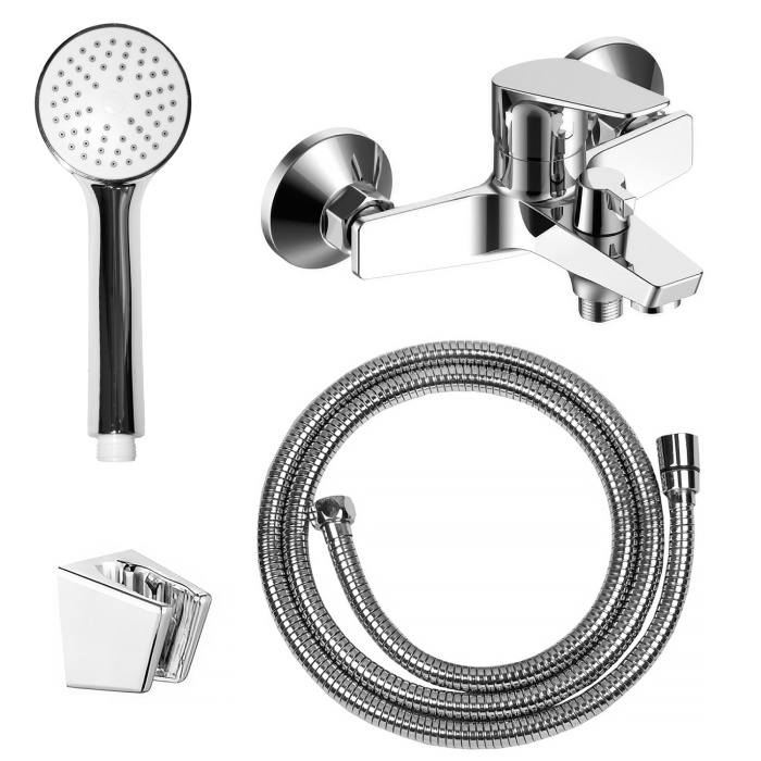 Смеситель для ванны LORANTO GRACIA керамический картридж, с полным душевым набором, хром (LR30128001) Смеситель для ванны LORANTO GRACIA керамический картридж, с полным душевым набором, хром (LR30128001)