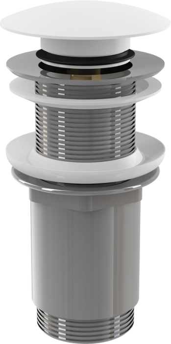 Донный клапан Alcadrain click-clack, белый (A395B)