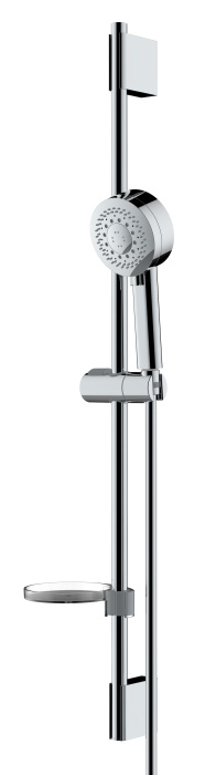 Душевой гарнитур Bossini KIRA: ручной душ 3 режима, душевая штанга, мыльница, шланг Cromolux 200 см, хром (DE6023N.030) Душевой гарнитур Bossini KIRA: ручной душ 3 режима, душевая штанга, мыльница, шланг Cromolux 200 см, хром (DE6023N.030)