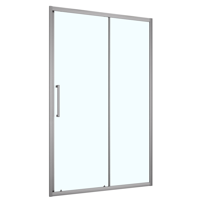 Душевая дверь Loranto 130x190 раздвижная, универсальная, прозрачное стекло 6 мм, профиль серый матовый (CS-AB03GG-130)