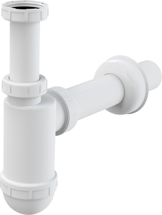 Сифон для раковины Alcadrain  40 мм с накидной гайкой 5/4", белый (A43)