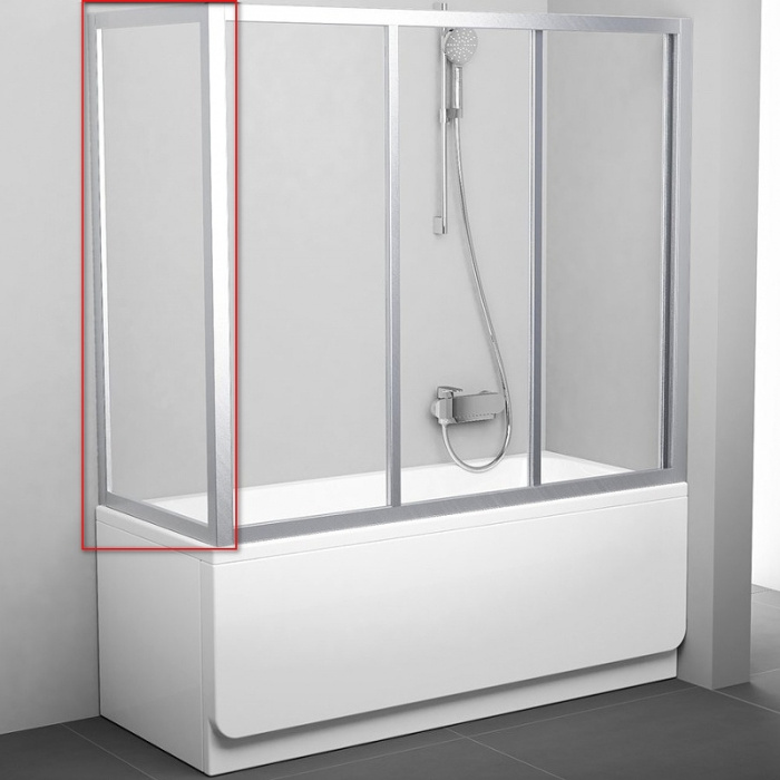 Боковая стенка для шторки на ванну Ravak Supernova APSV 80 профиль Сатин стекло Transpare (95040U02Z1)