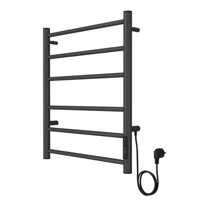 Полотенцесушитель электрический AZARIO PARMA 500/600 6 секций, диммер справа, графит (AZ83902G)