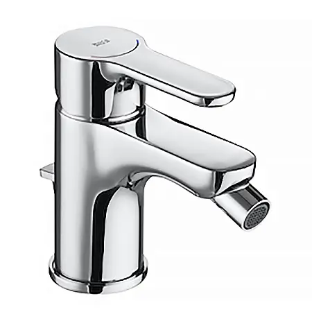 Смеситель для биде Roca L20 с донным клапаном, керамический картридж, хром (7.5A6A.0.9C0.M)