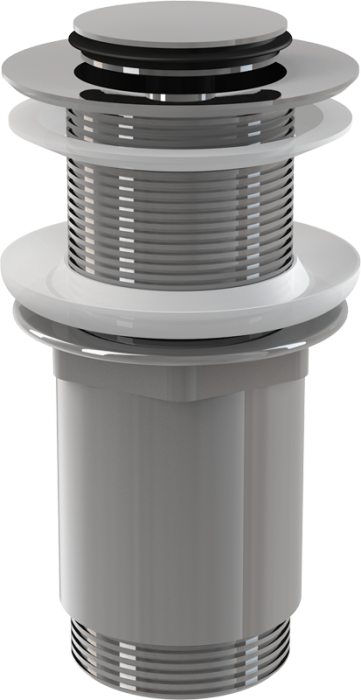 Донный клапан для раковины Alcadrain click/clack 5/4", цельнометаллический с малой заглушкой, хром (A394)