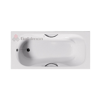 Ванна чугунная Goldman Donni 150х75х42, с ножками и ручками Ванна чугунная Goldman Donni 150х75х42, с ножками и ручками