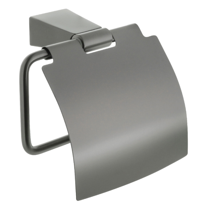 Держатель туалетной бумаги Fixsen Trend GRAPHITE с крышкой, графит (FX-98010)