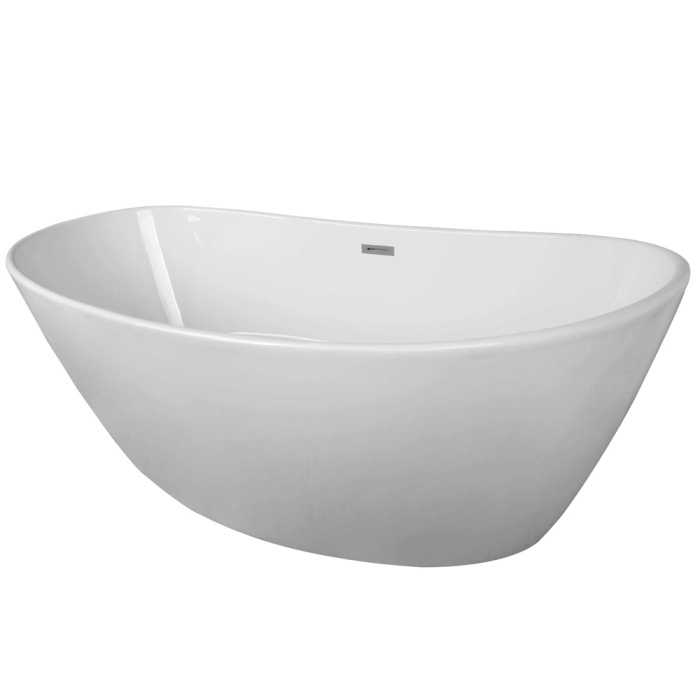 Ванна акриловая Azario EASTON 1800x820x600 отдельностоящая, в комплекте с сифоном и металлической рамой, цвет белый (AZ-1337)