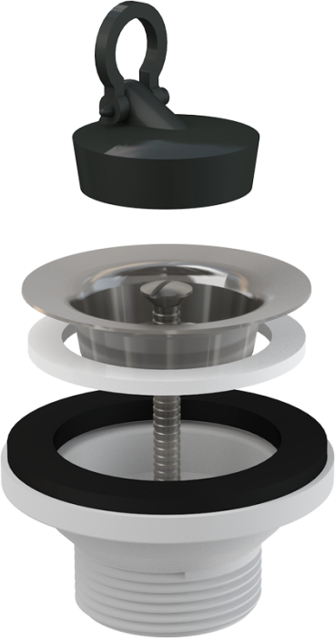 Водослив для раковины Alcadrain 5/4" с нержавеющей peшeткой, 63 мм (A31)
