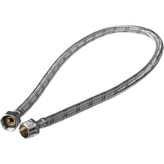 Гибкая подводка AZARIO для воды, 40 см., 1/2", вн. - нар. нержавеющая оплетка (AZ-0,4-FM)
