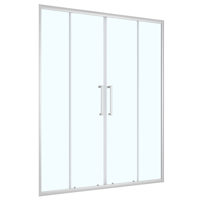 Душевая дверь Loranto 170x190 раздвижная, прозрачное стекло 6 мм, профиль сатин (CS-AB04S-170)