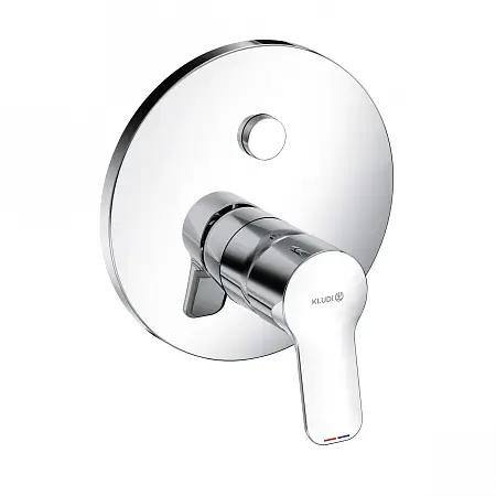 Смеситель для ванны и душа KLUDI PURE&EASY встраиваемый, внешняя часть, автоматический переключатель душ/ванна PUSH&SWITCH, хром (376590565)