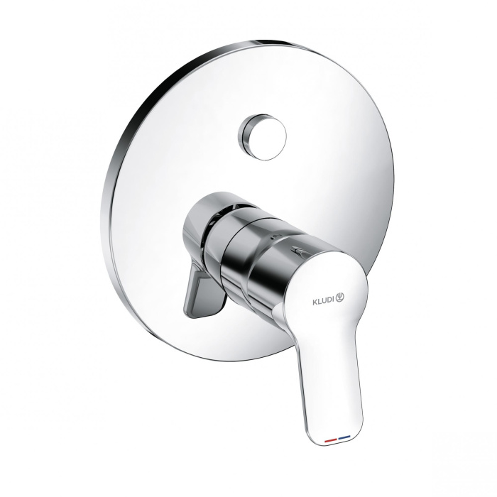 Смеситель для ванны и душа KLUDI PURE&EASY встраиваемый, внешняя часть, автоматический переключатель душ/ванна PUSH&SWITCH, хром (376590565)