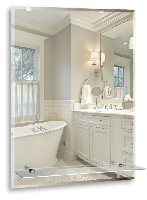 Зеркало LORANTO Модерн Люкс 490х680 мм с полкой (00000000339)