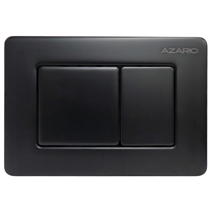 Кнопка смыва AZARIO NEW-TS механическая, двойной смыв, квадратные кнопки, нержавеющая сталь 304, черный (AZ-SS-003-B)