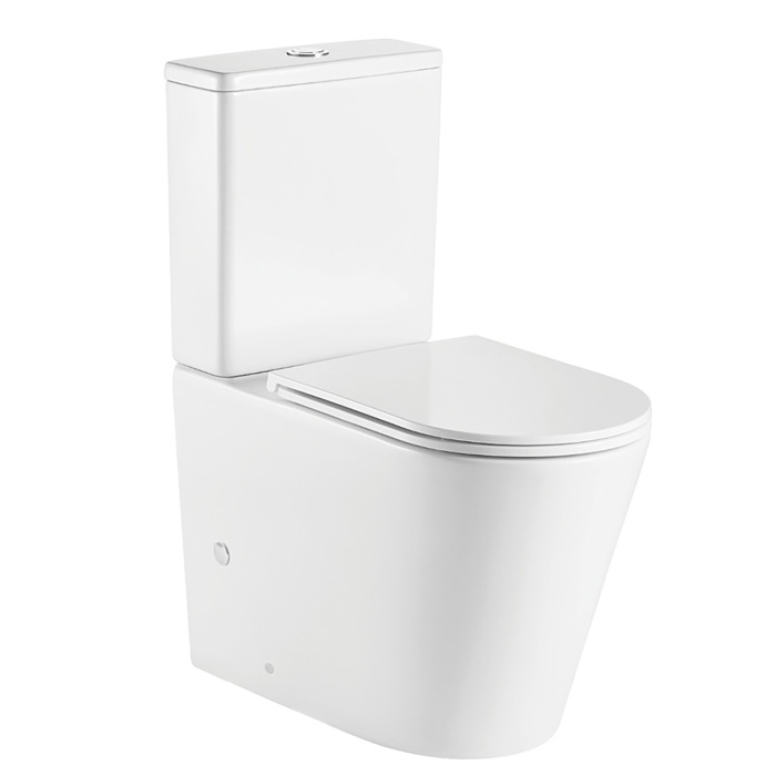 Унитаз-компакт Azario Vetro 380х605х825 напольный, безободковый, слив "ТОРНАДО", в комплекте с бачком и быстросъемным сиденьем микролифт (AZ-2149- UQ)